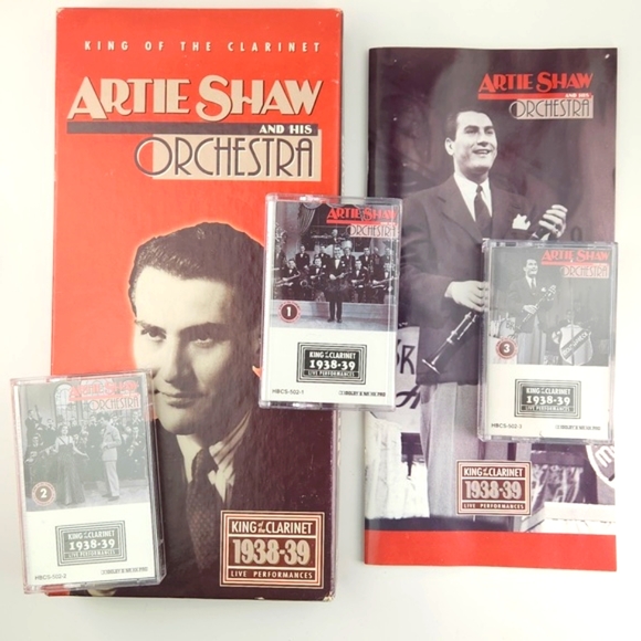 Artie Shaw, King of the clarinet 1938-39 3 cassette set mint condition Box set - Picture 13 of 13